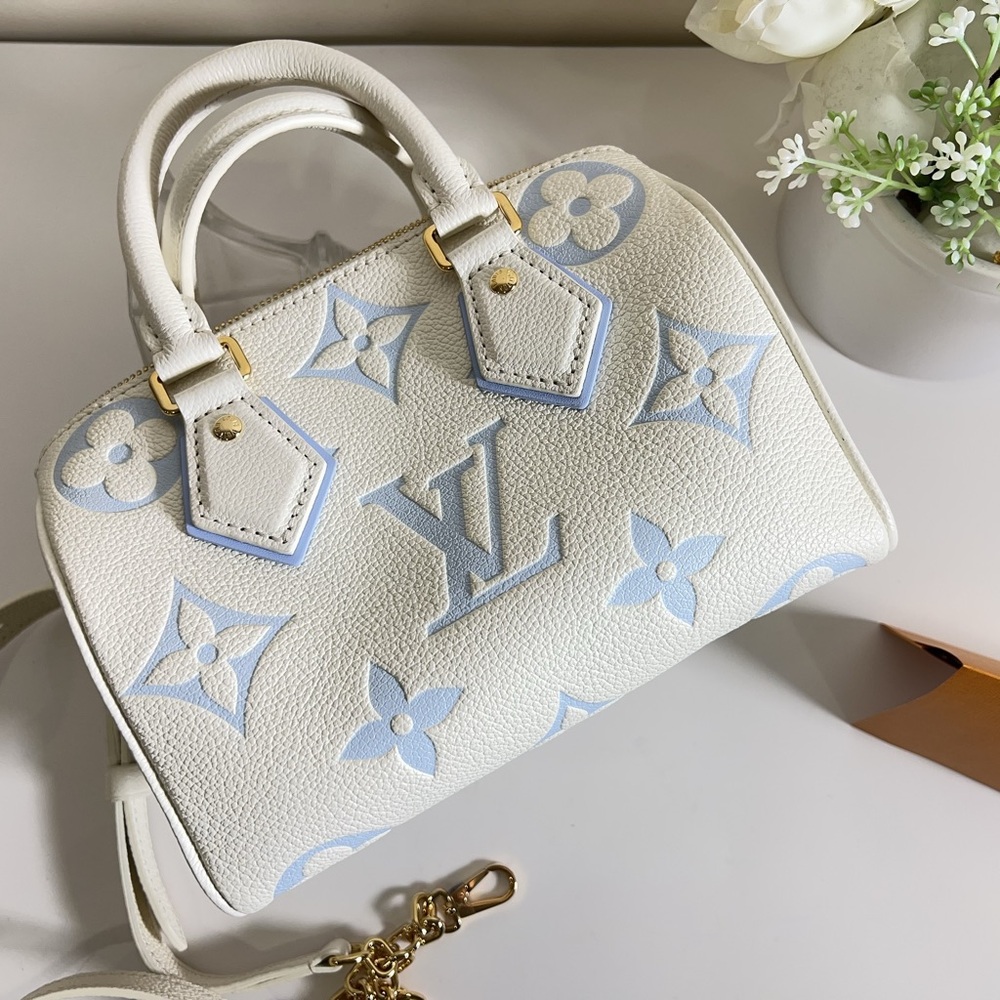 Louis Vuitton Monogram Giant Speedy Bandoulière 20 Blue - Picture 2 of 7